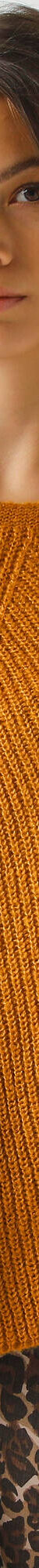 Pull évasé, maille anglaise toucher doux (curry) Pull évasé, maille anglaise toucher doux (curry)